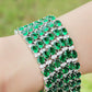 Bracelet Length 19/21Cm Luxury 925 Sterling Silver Emerald Gem Created Moissanite Diamond Fine Jewelries Wholesale