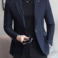 New Men'S Suit Jacket Slim Striped Single-Breasted Suit Business Casual Professional Formal Jacket Banquet Suit Blazer