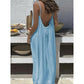 Women'S Solid Color Cami Lounge Dress, Elegant Sleeveless Long Dress for Summer, Ladies Sleepwear for Indoor Wear