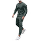 Men'S Tracksuit Long Sleeve round Neck Sweatshirts Tops Pants Set Two Piece Sweatsuits Outfits Sports Suit