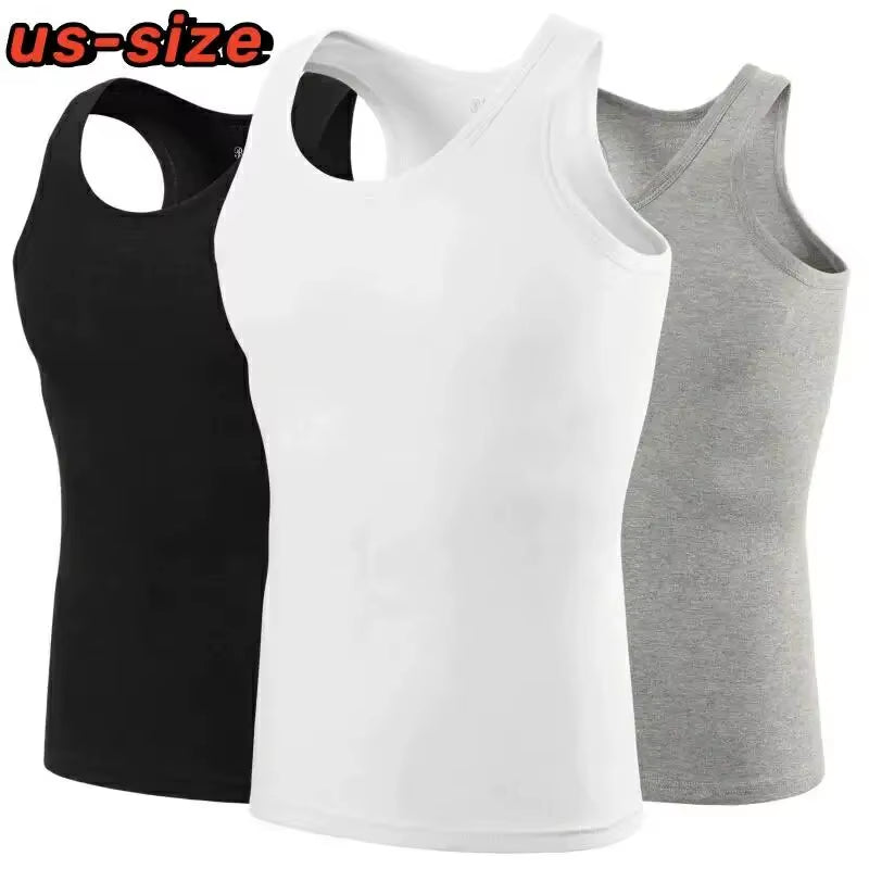 European and American Sizes Cotton MEN'S Vests Young MEN'S Sports Fashion Bottoming Vests Middle-Aged and Old plus Size Vests