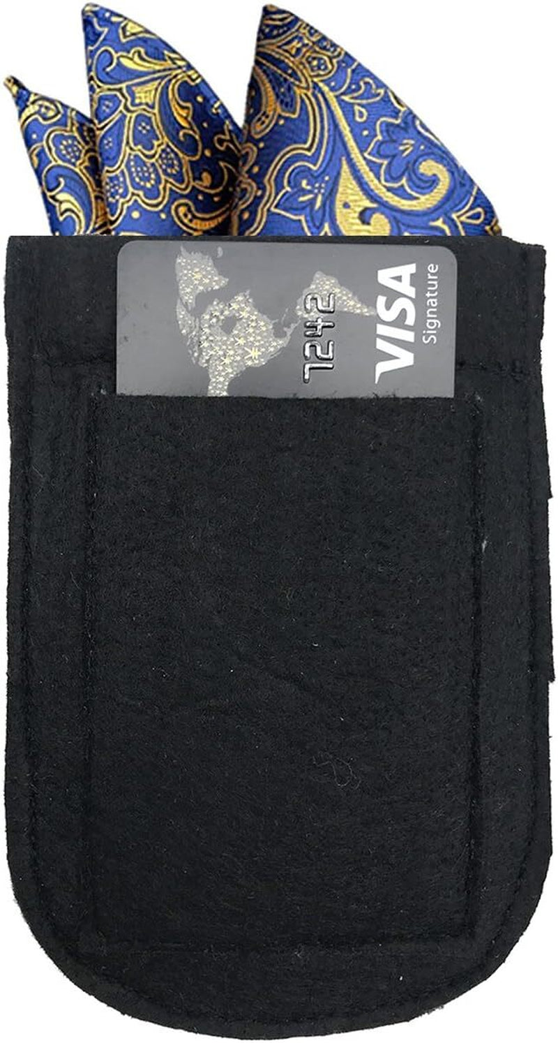 Premium Microfiber Pocket Square Holder, Men'S Suit Handkerchief Keeper, 2 Pack