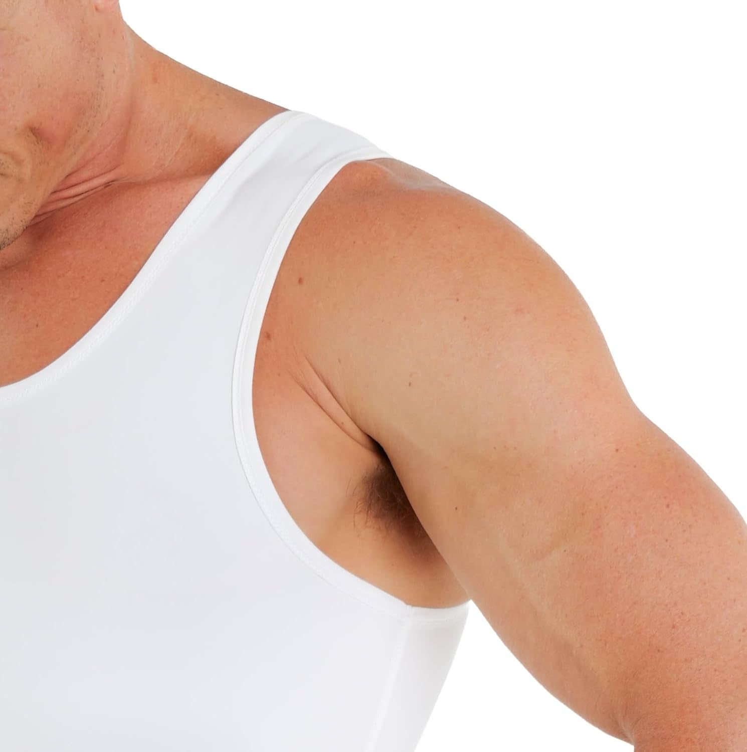 Max Mens Compression Shirt for Chest and Body Shaper Belly Slimming Shapewear Undershirt Tank Top for Men