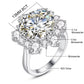 Massive round Cut 13Mm 8Ct Moissanite Ring with Certification Luxury Wedding Fine Jewelries for Women Engagement Gift Pass Test