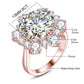 Massive round Cut 13Mm 8Ct Moissanite Ring with Certification Luxury Wedding Fine Jewelries for Women Engagement Gift Pass Test
