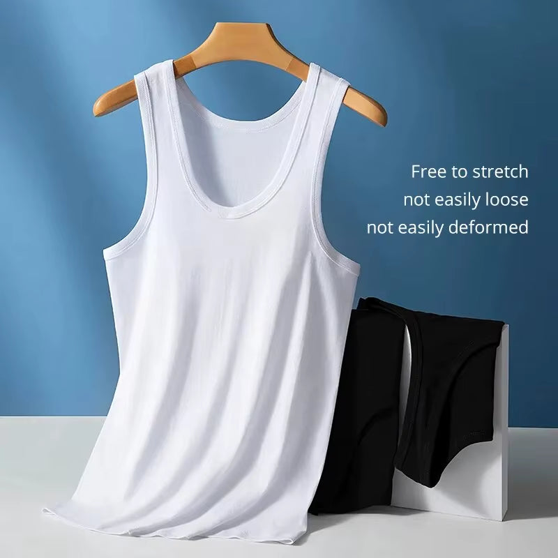 European and American Sizes Cotton MEN'S Vests Young MEN'S Sports Fashion Bottoming Vests Middle-Aged and Old plus Size Vests