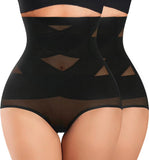 2 Packs Shapewear Tummy Control Underwear for Women High Waisted Girdle Body Shaper Butt Lifting Panties