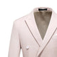 Mens 2 Piece Double Breasted Suit Slim Fit Tuxedo Blazer and Pants plus Size Classic Formal Dinner Suits for Wedding Prom Homecoming