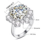 Massive round Cut 13Mm 8Ct Moissanite Ring with Certification Luxury Wedding Fine Jewelries for Women Engagement Gift Pass Test