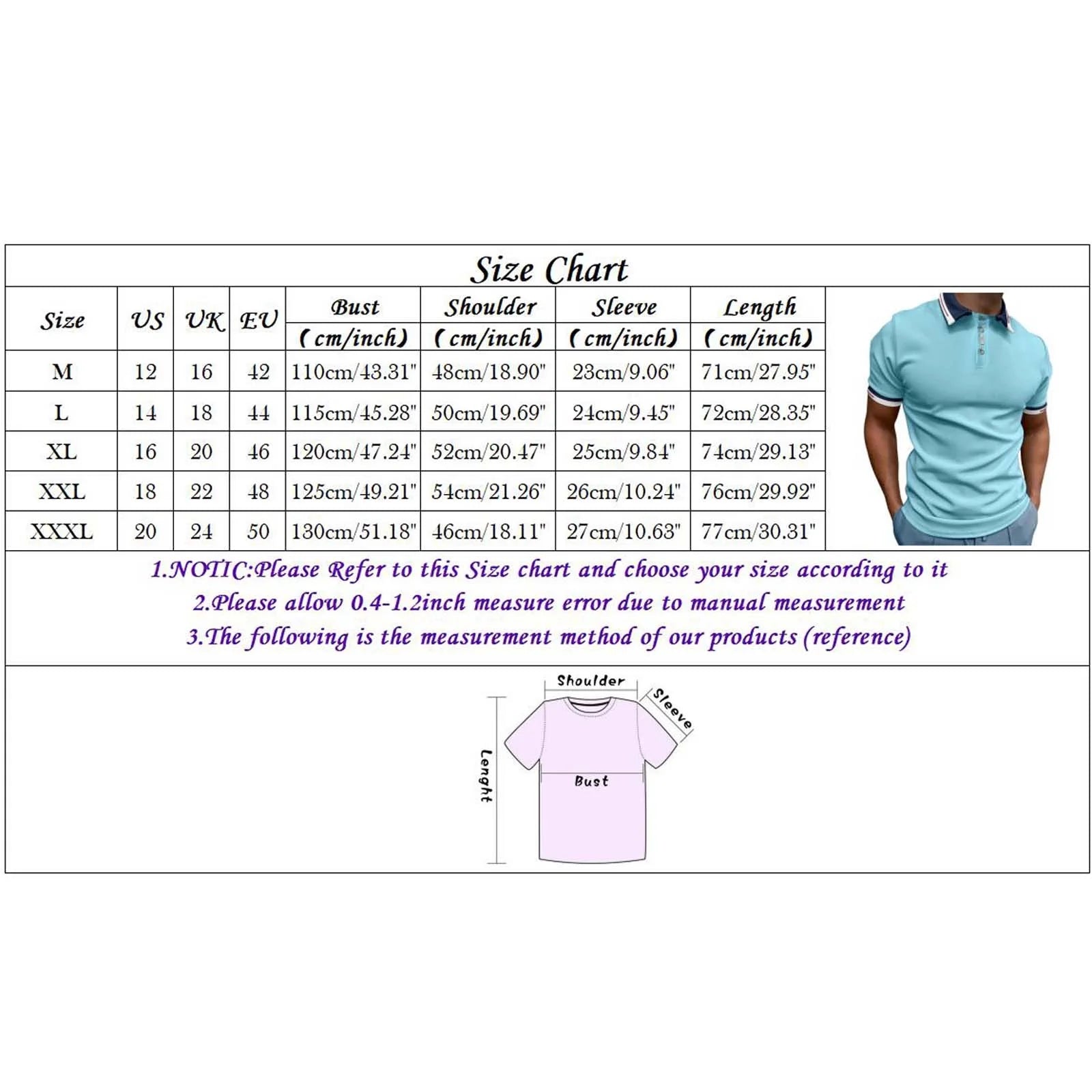 Men Polo Male Silk Touch Polo Men Extended T-Shirts(Light Blue,M)