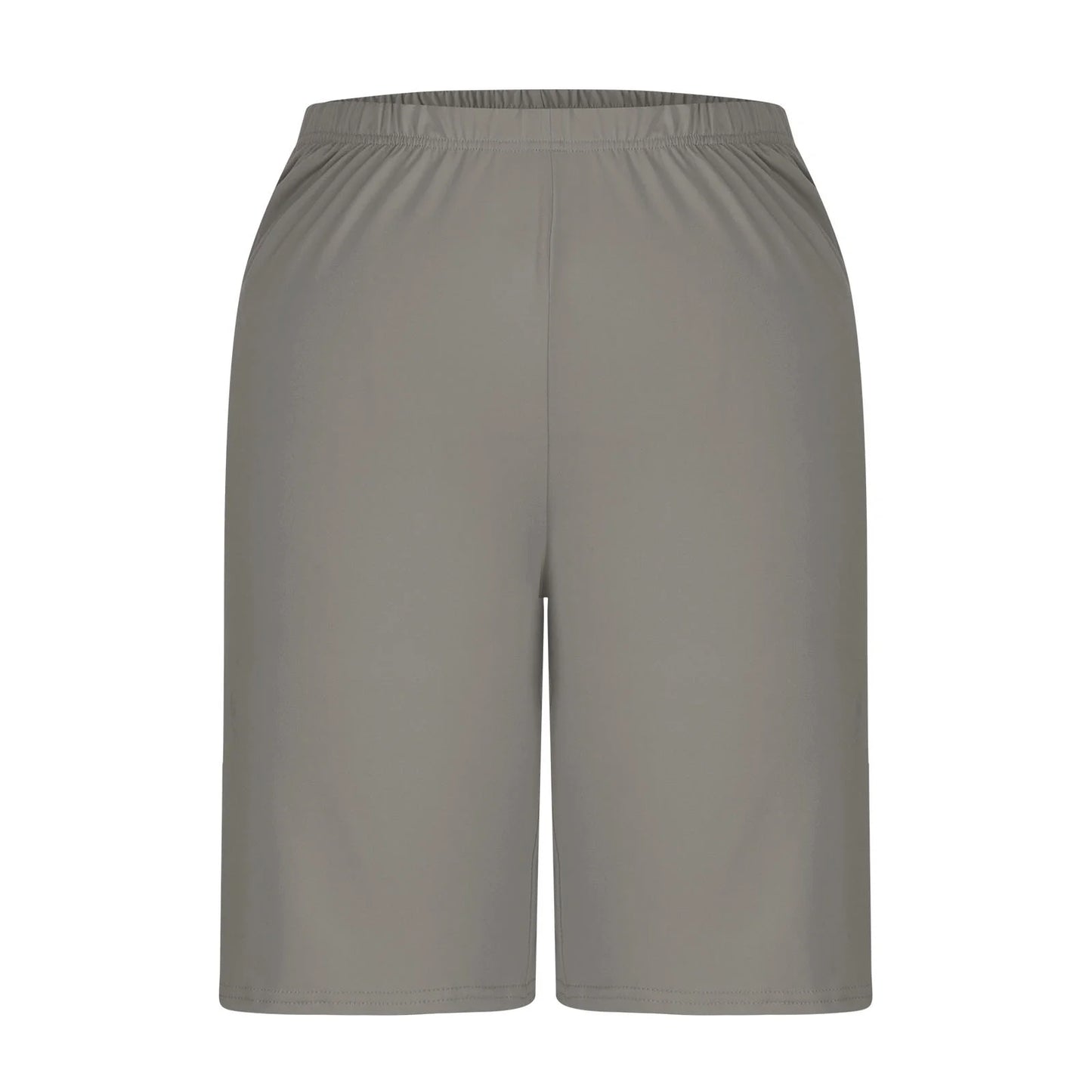 Women'S Bermuda Long Shorts with Pockets Elastic Waisted Knee Length Shorts for Women Walking Athletic Lounge
