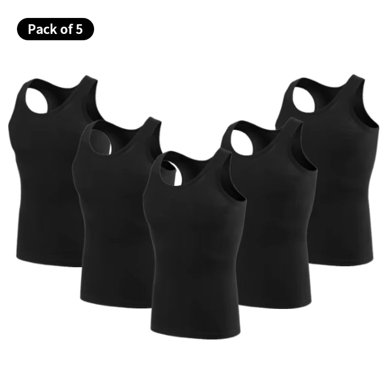 European and American Sizes Cotton MEN'S Vests Young MEN'S Sports Fashion Bottoming Vests Middle-Aged and Old plus Size Vests