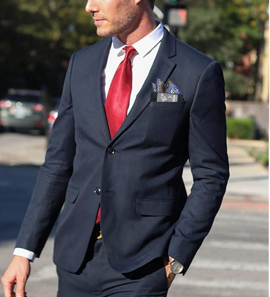Premium Microfiber Pocket Square Holder, Men'S Suit Handkerchief Keeper, 2 Pack