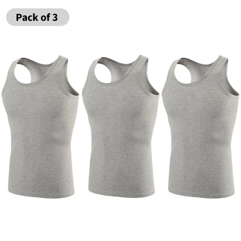 European and American Sizes Cotton MEN'S Vests Young MEN'S Sports Fashion Bottoming Vests Middle-Aged and Old plus Size Vests