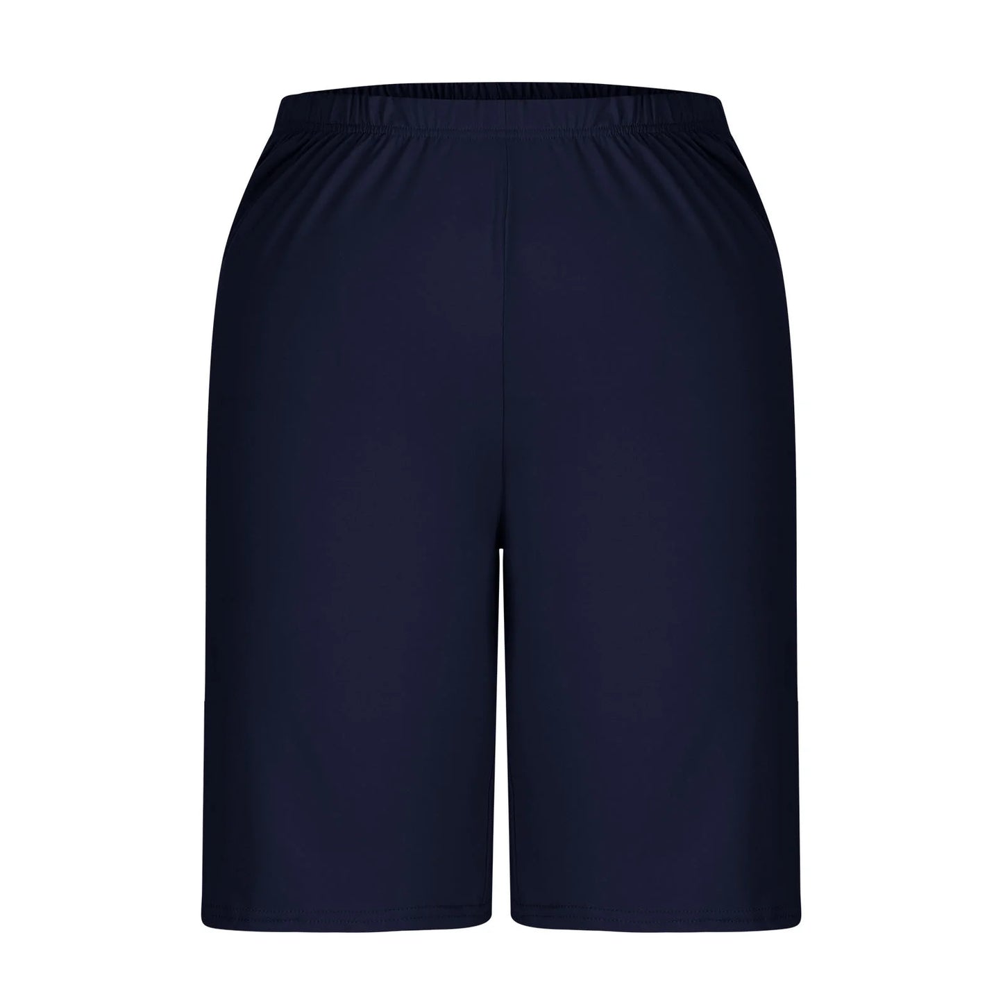Women'S Bermuda Long Shorts with Pockets Elastic Waisted Knee Length Shorts for Women Walking Athletic Lounge